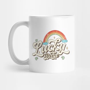 Retro Lucky Babe Rainbow St Patricks Day Mug
